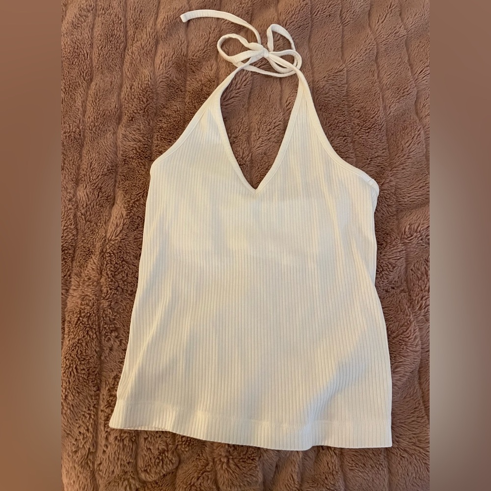 Old Navy white halter top, medium